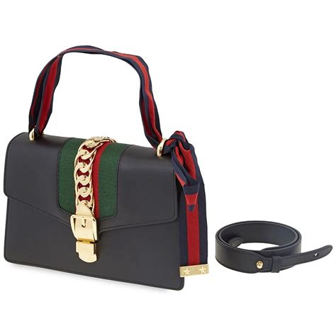 gucci 421882|Gucci Sylvie Shoulder Bag in Black 421882 CVLEG .